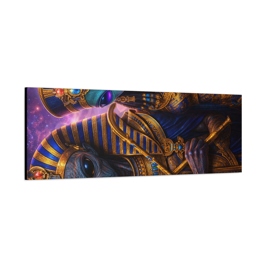 Alien Pharaoh Canvas Art - Matte Stretched Wall Decor