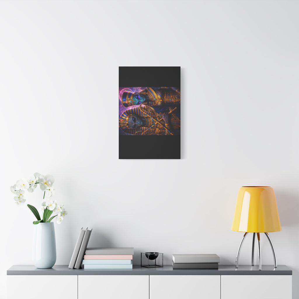 Alien Pharaoh Canvas Art - Matte Stretched Wall Decor