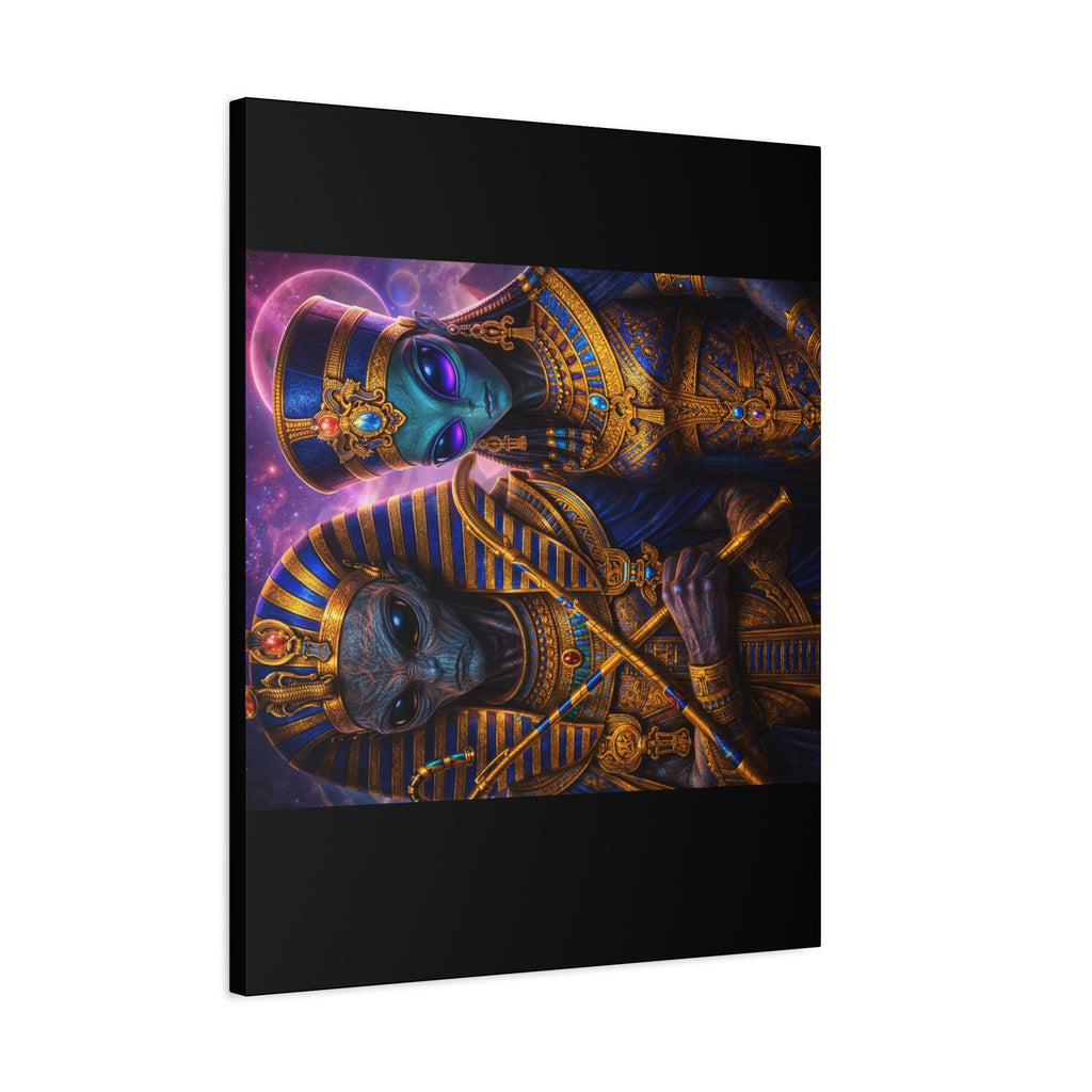Alien Pharaoh Canvas Art - Matte Stretched Wall Decor