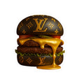Luxury Burger Sticker — Designer-Inspired Kiss-Cut Decal