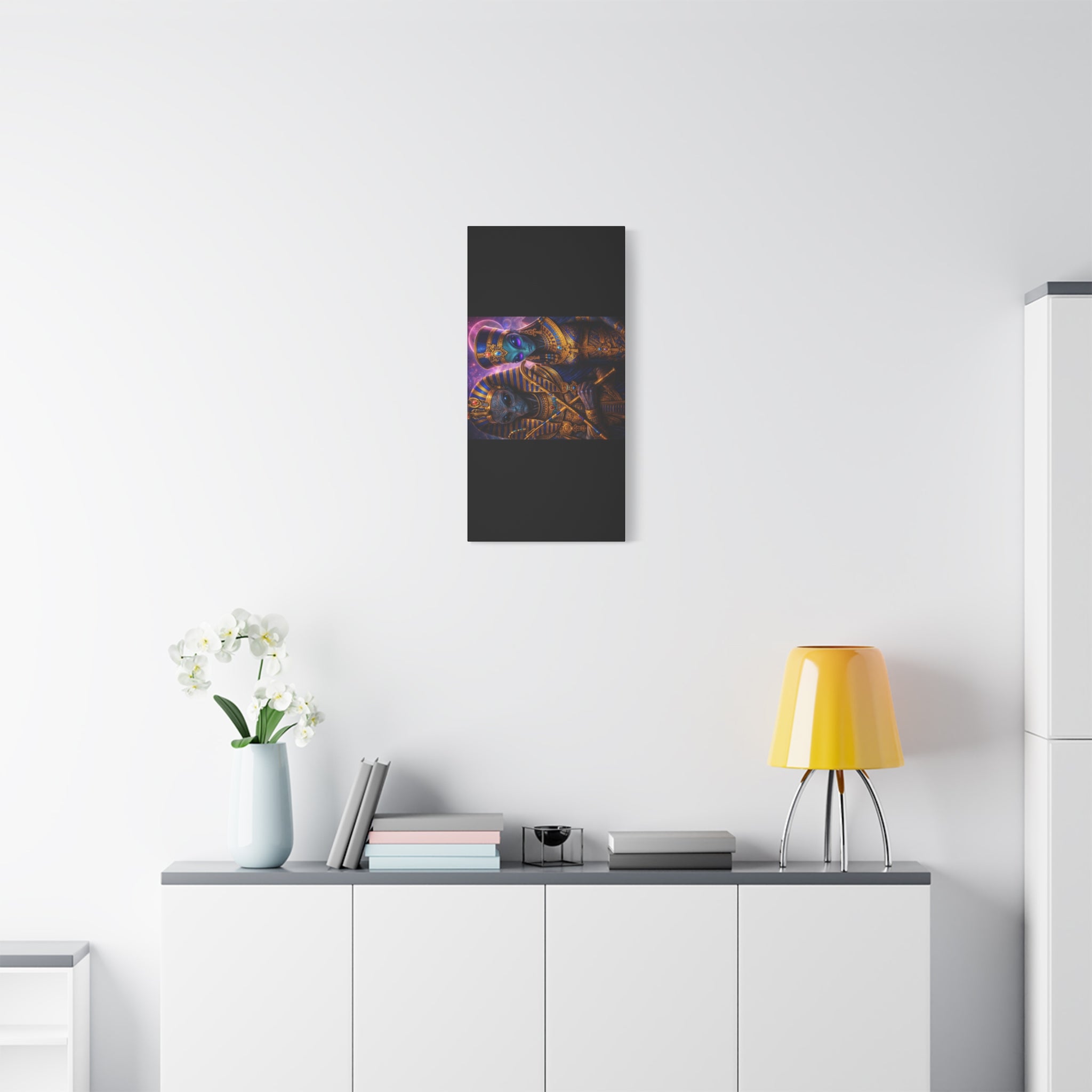 Alien Pharaoh Canvas Art - Matte Stretched Wall Decor