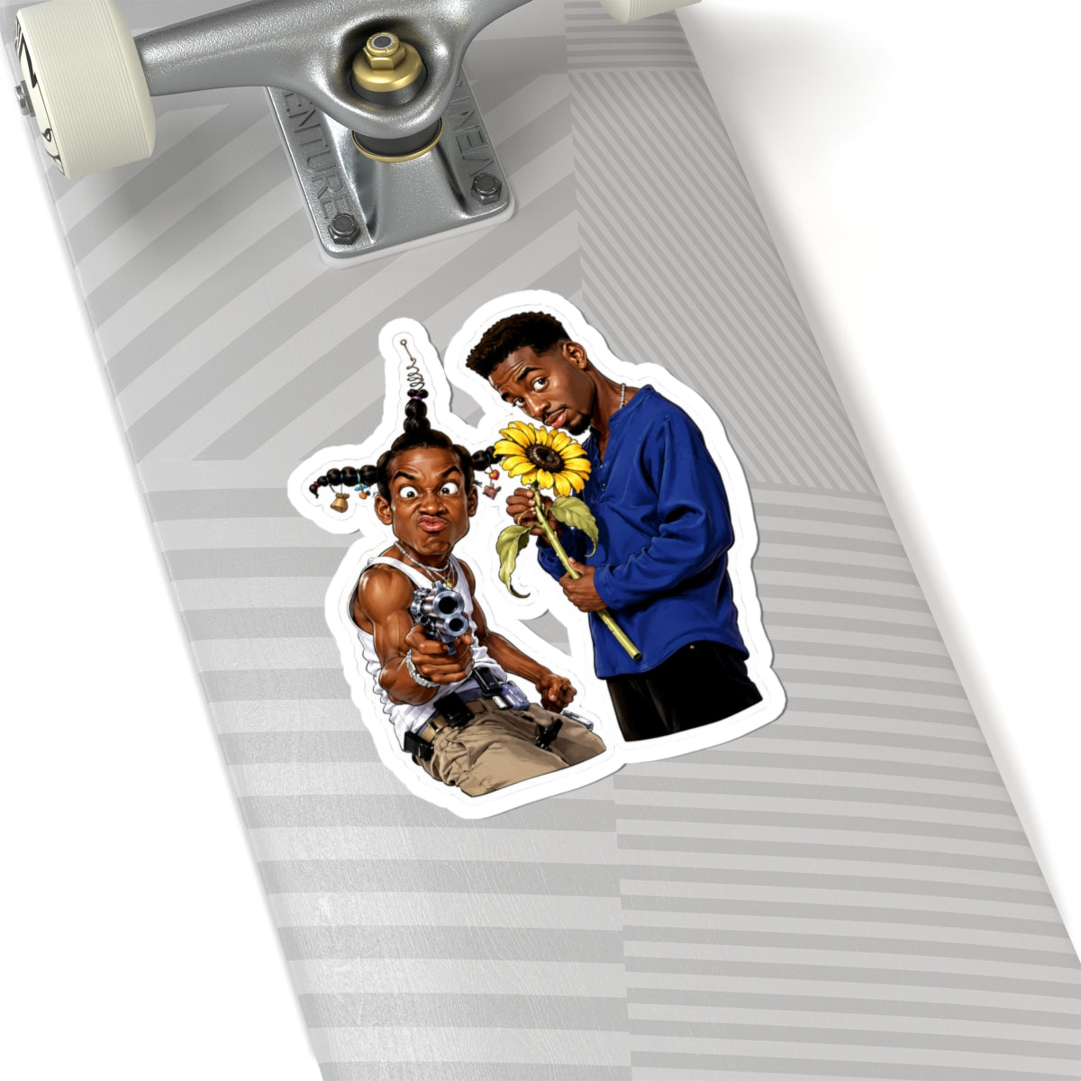 Loc dog and ashtray — Funny Flower & Toy Gun Kiss-Cut Sticker
