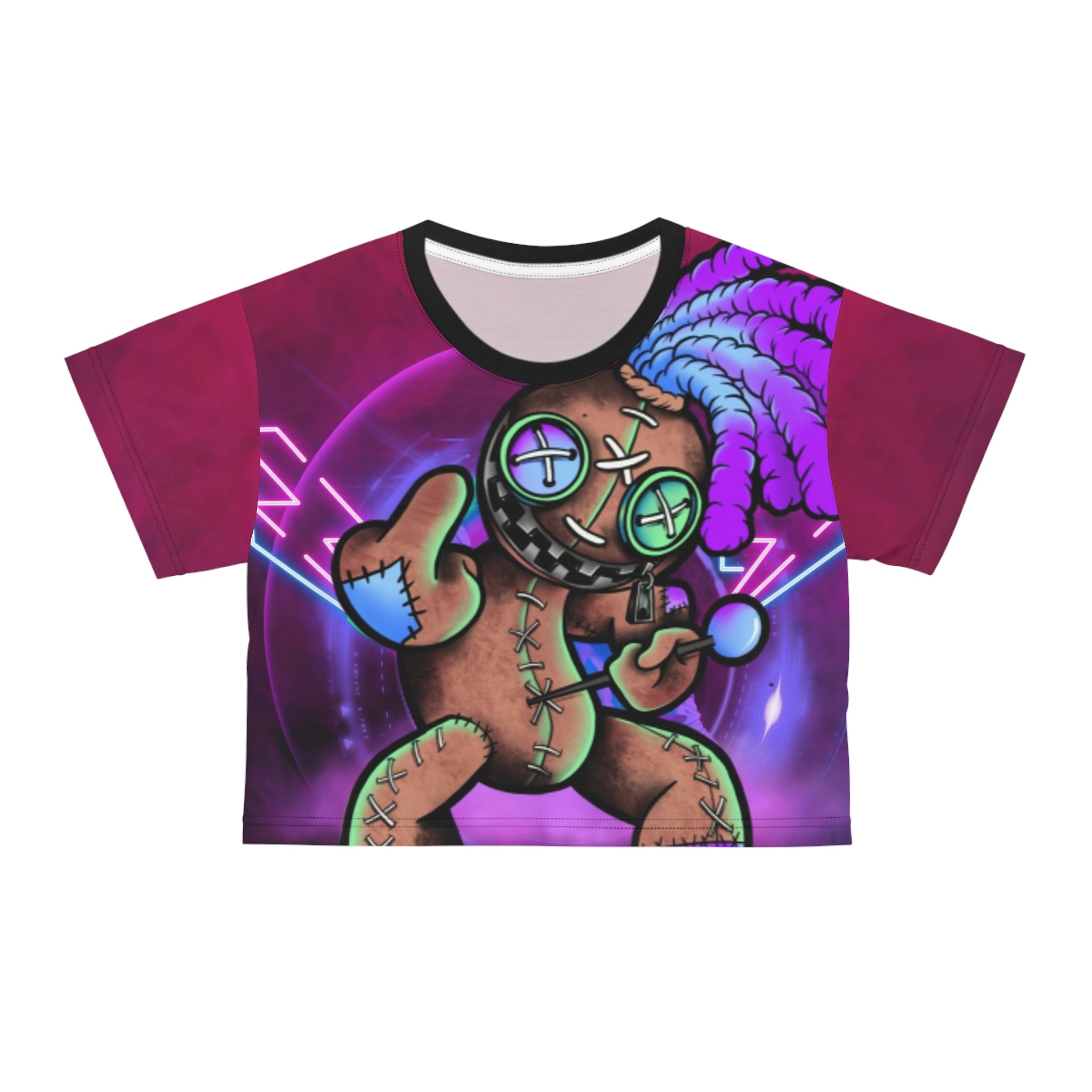 Voodoo Doll Neon Crop Tee