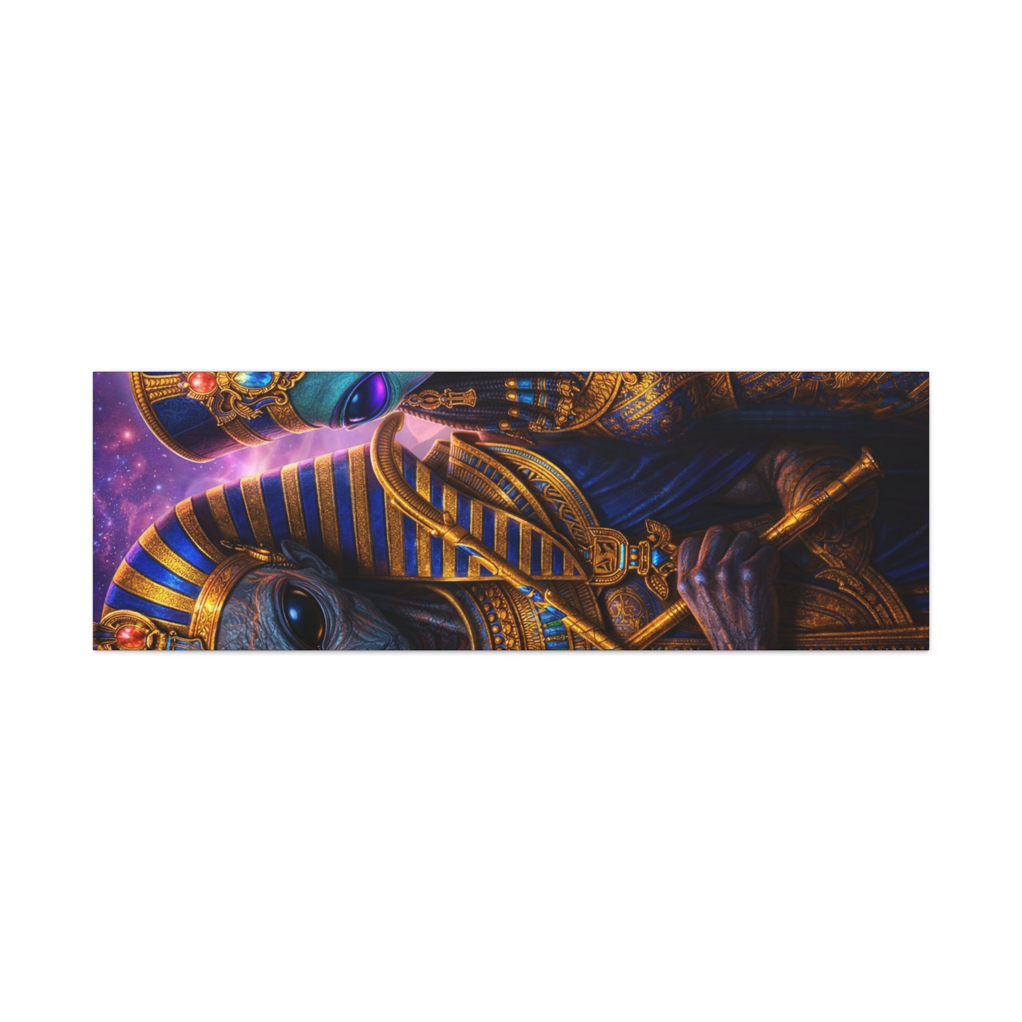 Alien Pharaoh Canvas Art - Matte Stretched Wall Decor